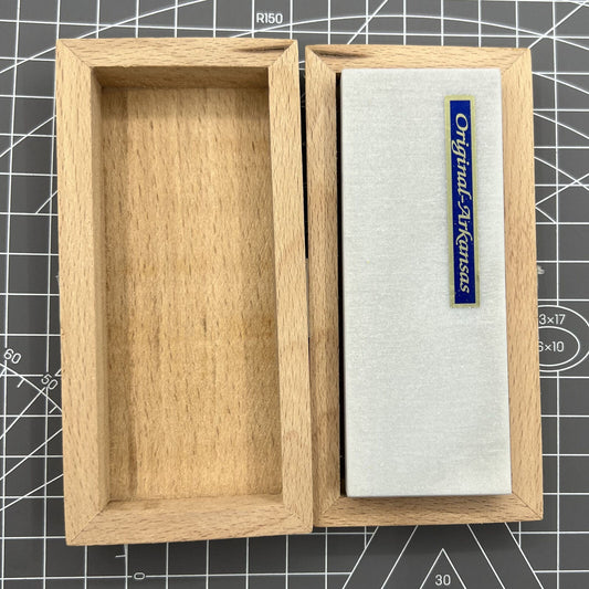 Swiss Tool Horotec MSA16.051 Arkansas stone in wooden box for precise watch accessory polishing