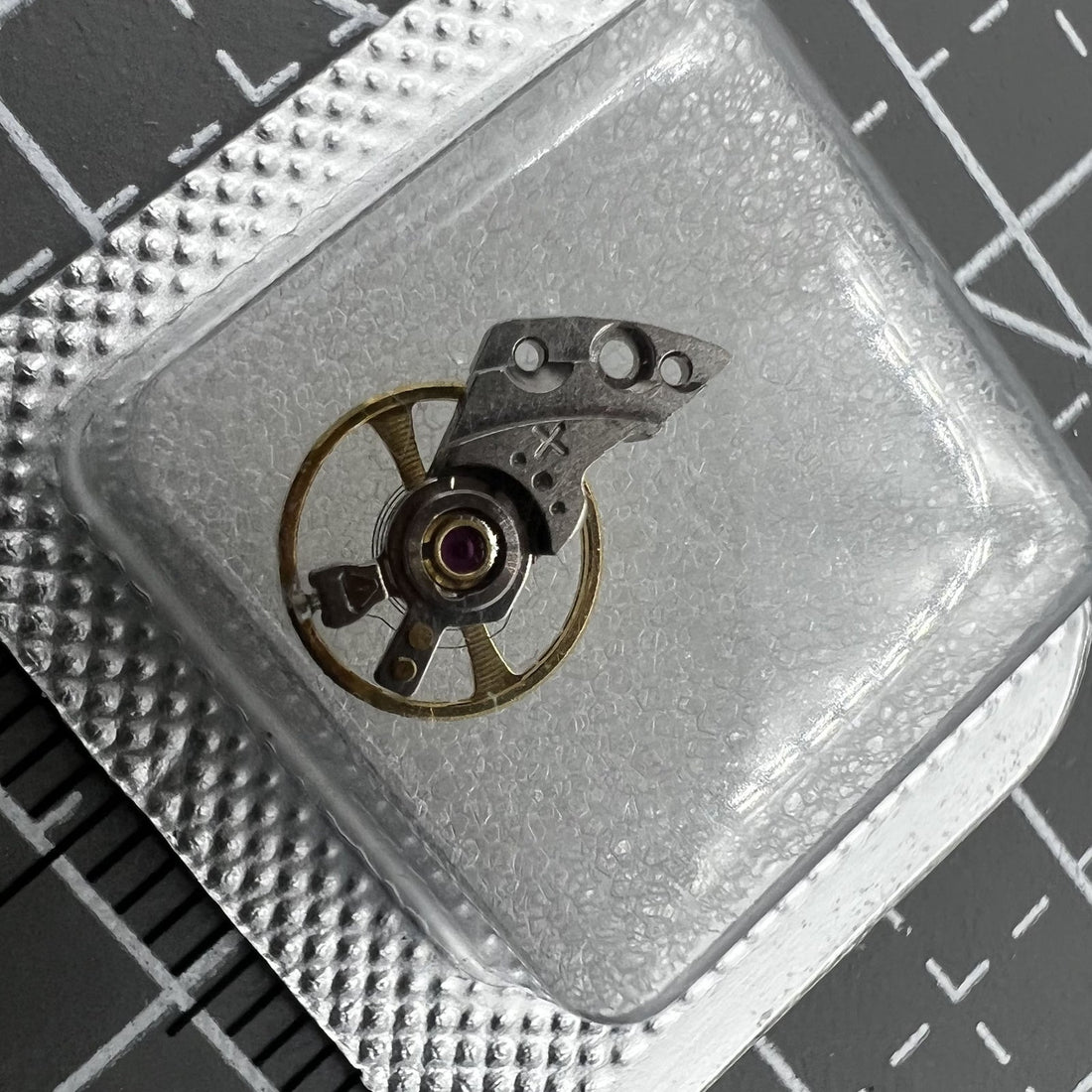 Silver balance wheel with splint for Miyota 6T51 watch movement, enhancing precision and performance.
