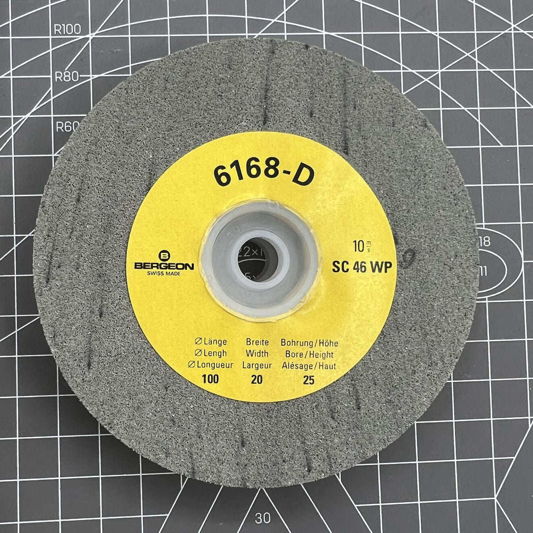 Swiss Made Bergeon 6168-D coarse Artifex wheel for precise watch hand fitting and finishing.