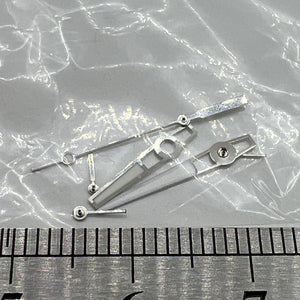 Silver Trim Lume Watch Hands for Ronda 5030.D Quartz Watch Movement