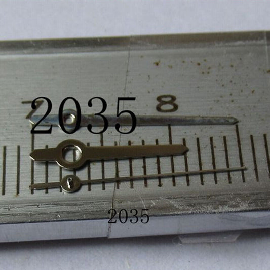 Silver polished arrow-shaped watch hand for Miyota 2035, 2115, 2105, 2305, 2315 movements.