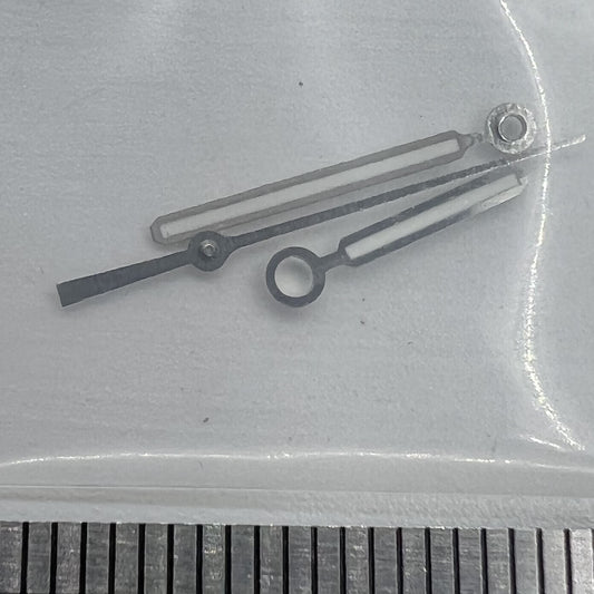 Green luminous watch hands with silver trim for AP brand, compatible with NH35, NH36, SKX007, and SBBN movements.