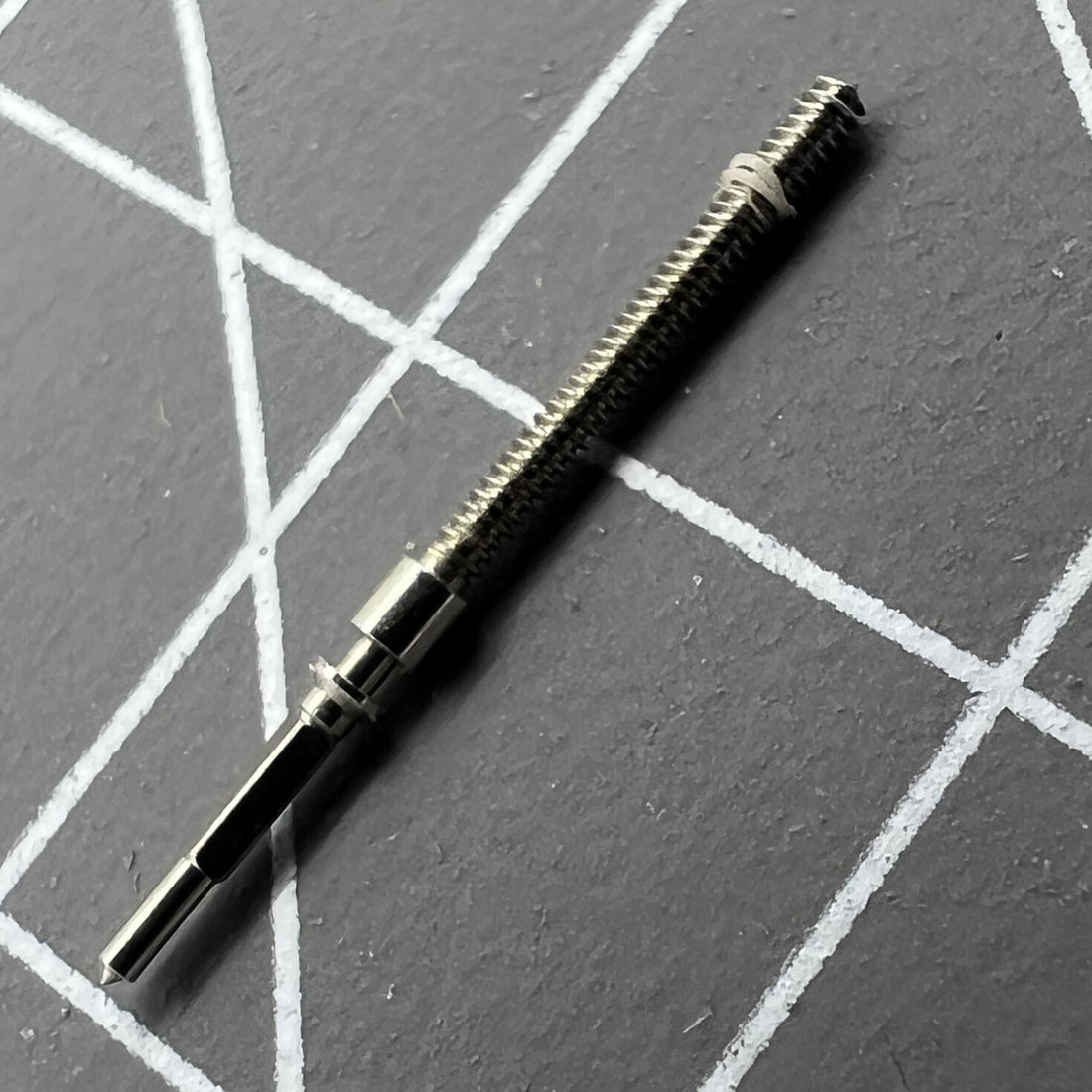 Swiss Made watch winding stem for ISA 1198 movement, premium quality by Watchmaker, ideal for repairs.
