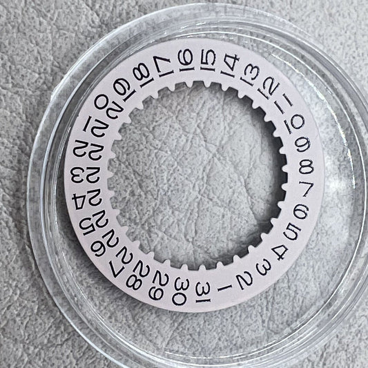 Grey date disk wheel for RLX 3135 movement, generic replacement for watch repair and restoration.