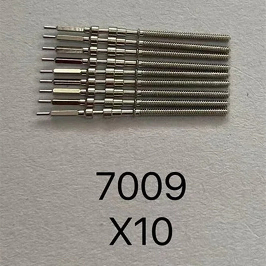 1. Set of 10 Generic watch winding stems for 7009 movement, ideal for watch repairs.  