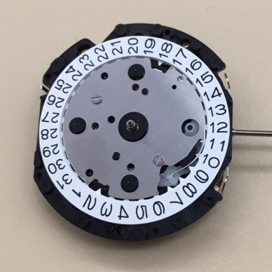 Epson VD57C watch movement with single calendar date at 3 o'clock, Japan made precision component.