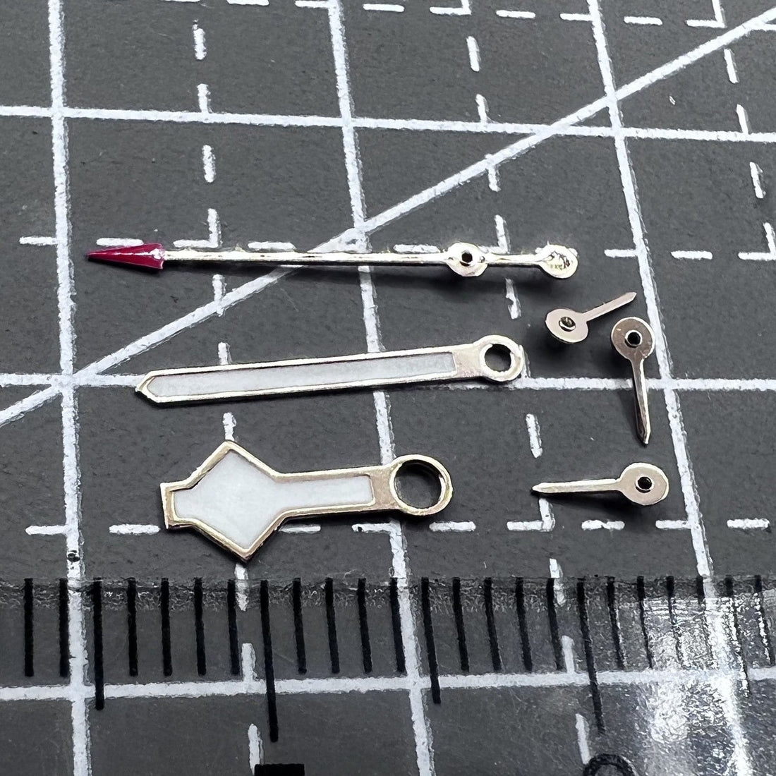 Set of 6 green luminous watch hands with rose gold edges for VK63 movement by [Brand Name]