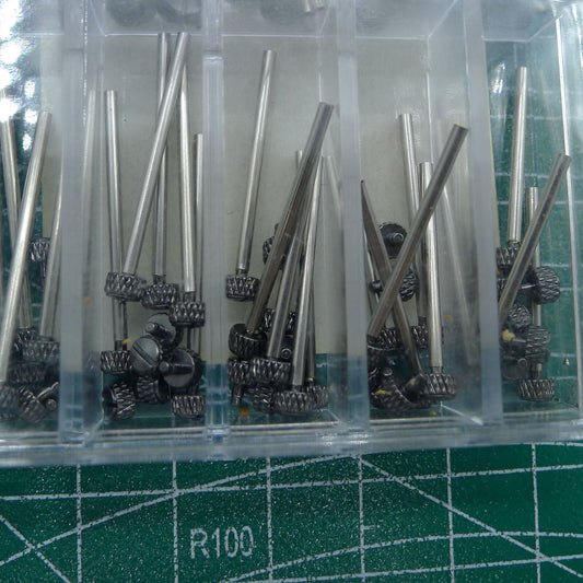 Wholesale stainless steel spring bar T-bars with studs screws, durable watch accessory for secure strap fitting.
