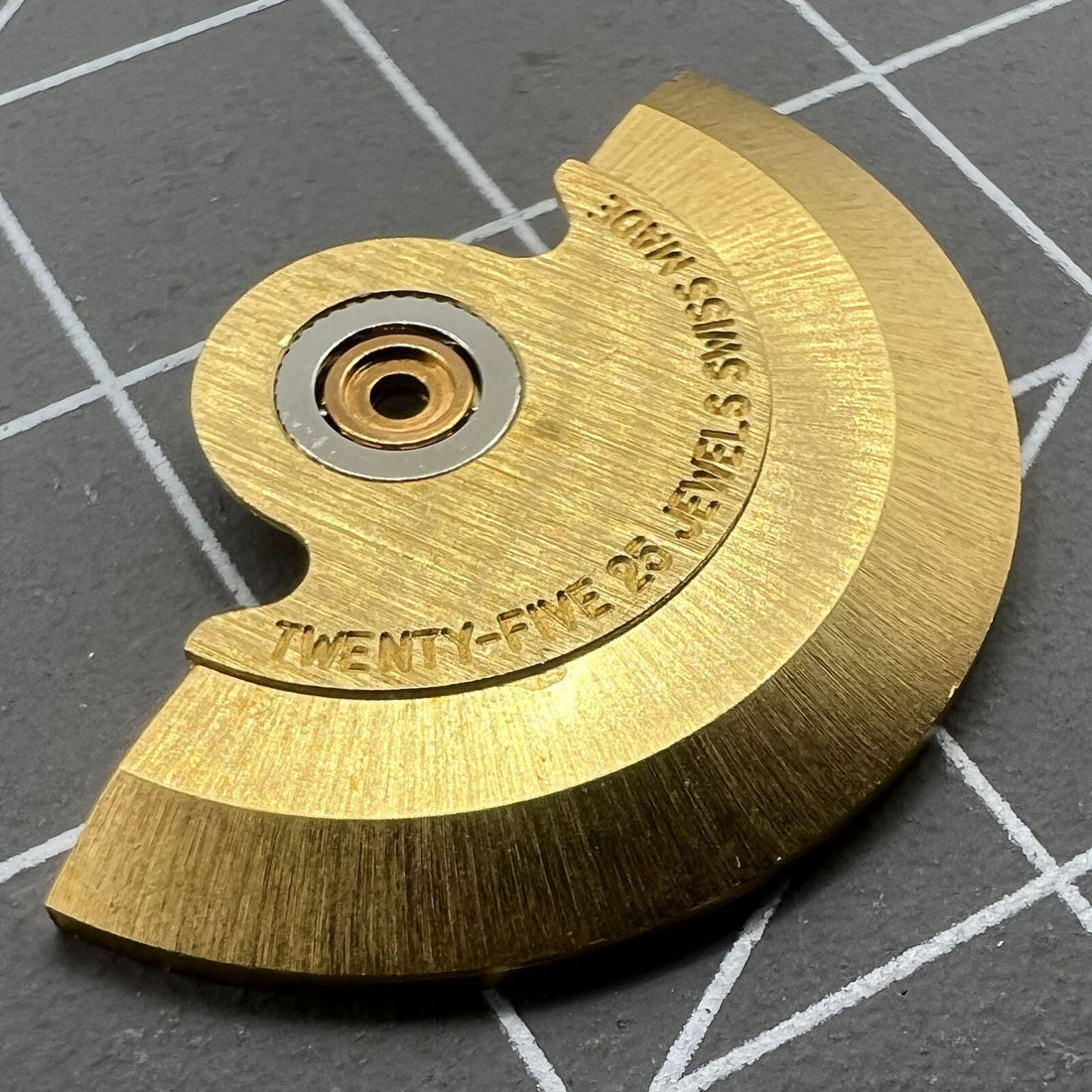 Golden rotor oscillating weight for ETA 2824/2834/2836 movements, durable generic fit by #570 brand.