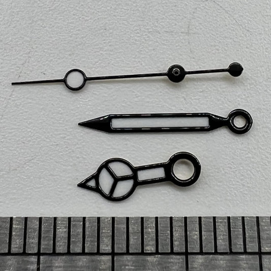 Green luminous watch hands set for NH35 NH36 movement, including lightening second hands