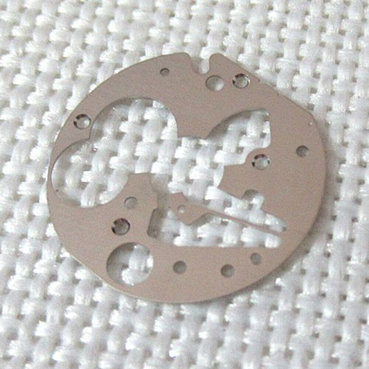 Silver watch part date plate splint bridge compatible with movement 8200, ideal for precision repairs.