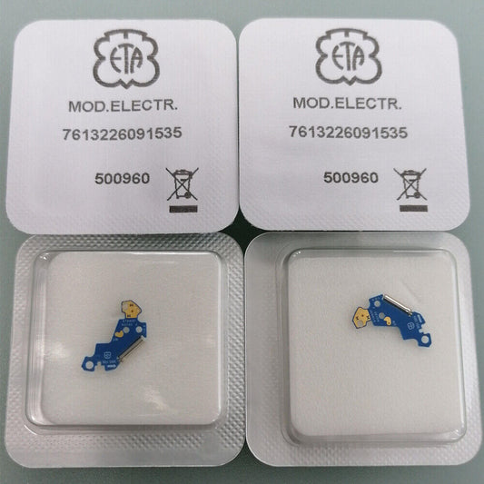 Swiss ETA 980.163 movement circuit board for watch repair and accessory replacement.