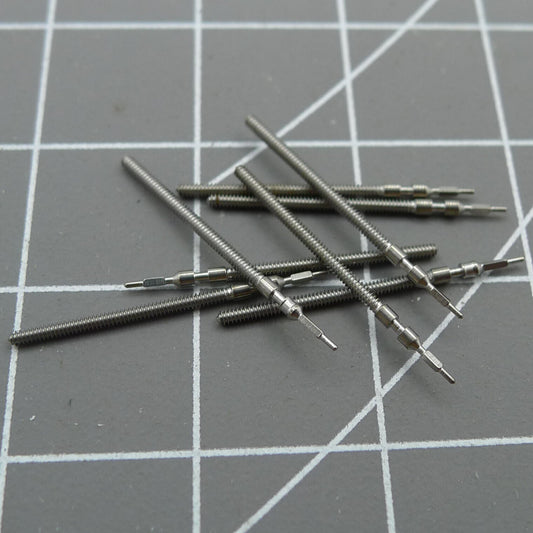 Set of 5 watch winding stems for Miyota 2035, 2025, 2033, 2036, and 2039 movements, precise fit.