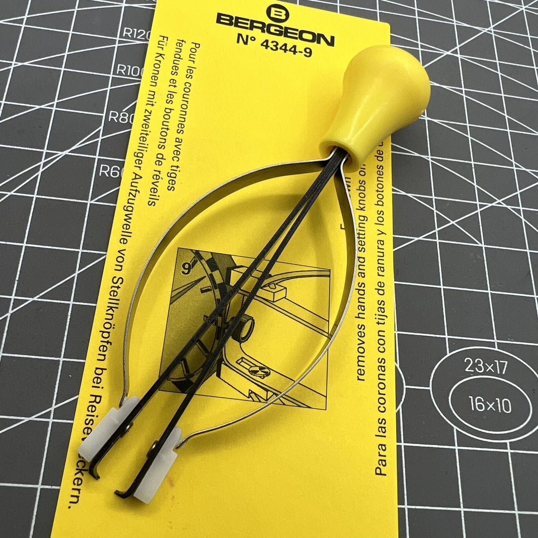 Bergeon 4344-9 crown remover tool for split stem watches, precise and durable repair accessory