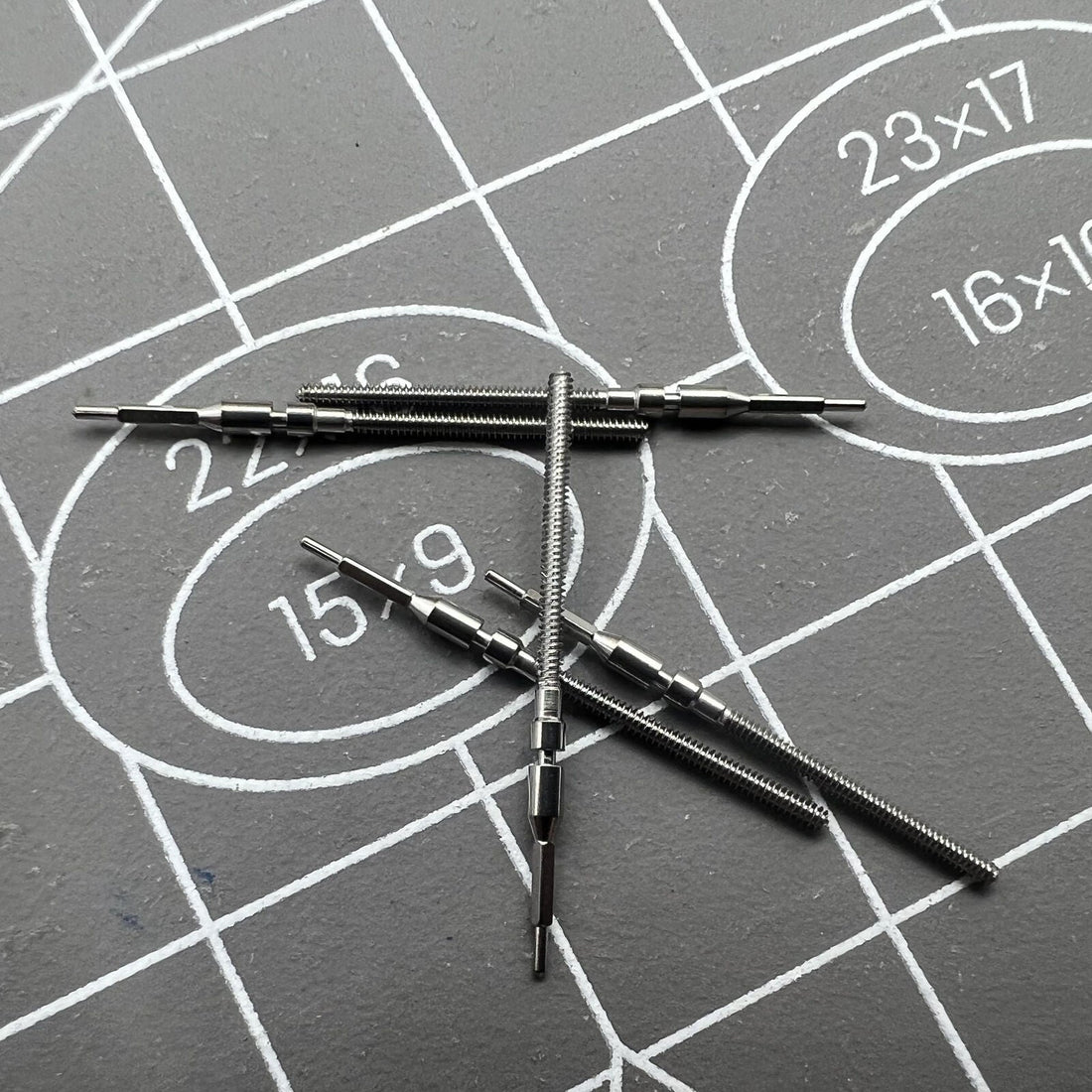 1. Stainless steel winding stem for Citizen 8200 watch movement, durable and precise.  
