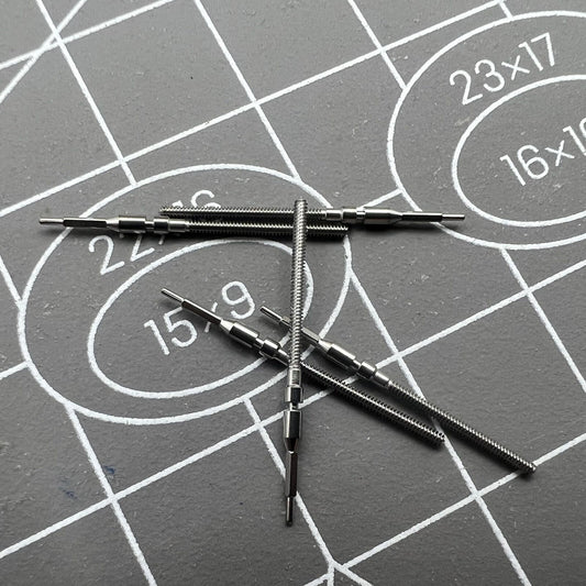 1. Stainless steel winding stem for Citizen 8200 watch movement, durable and precise.  