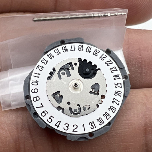 Japan Made Hattori Epson TMI VJ12 quartz watch movement with date display at 3 o?clock, durable precision mechanism.