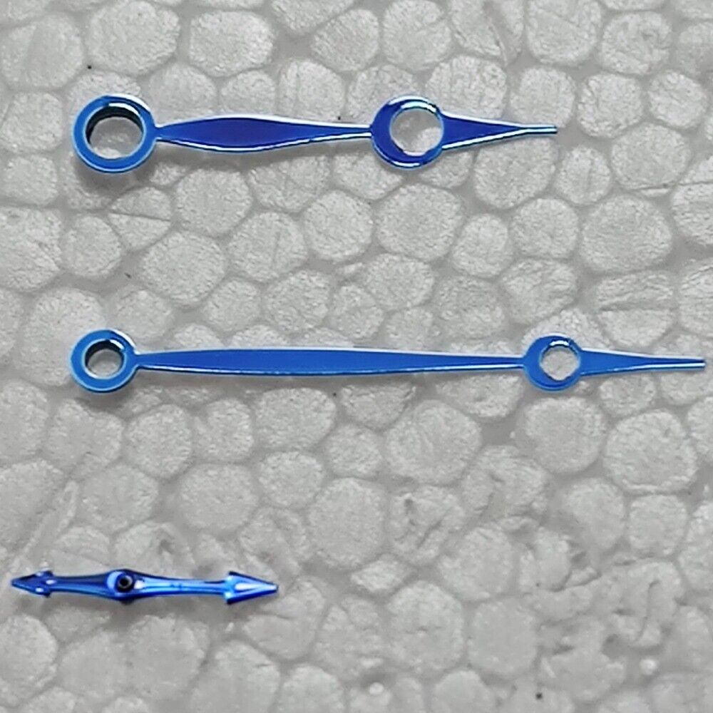 Polished blue watch hands set, 12?16?4mm, for Mingzhu 2813 movement, precision watch accessory.