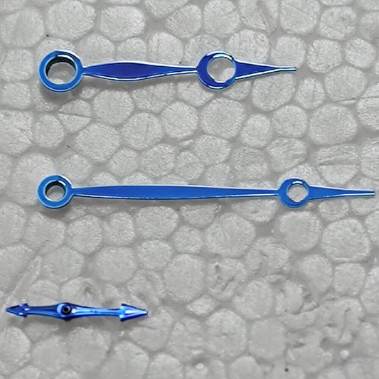 Polished blue watch hands set, 12?16?4mm, for Mingzhu 2813 movement, precision watch accessory.