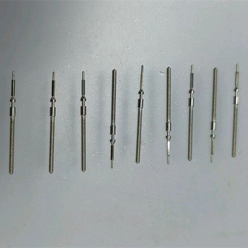 1. Set of 10 ISA 8171 and ISA 8161 watch winding stems for precise movement repair.  
