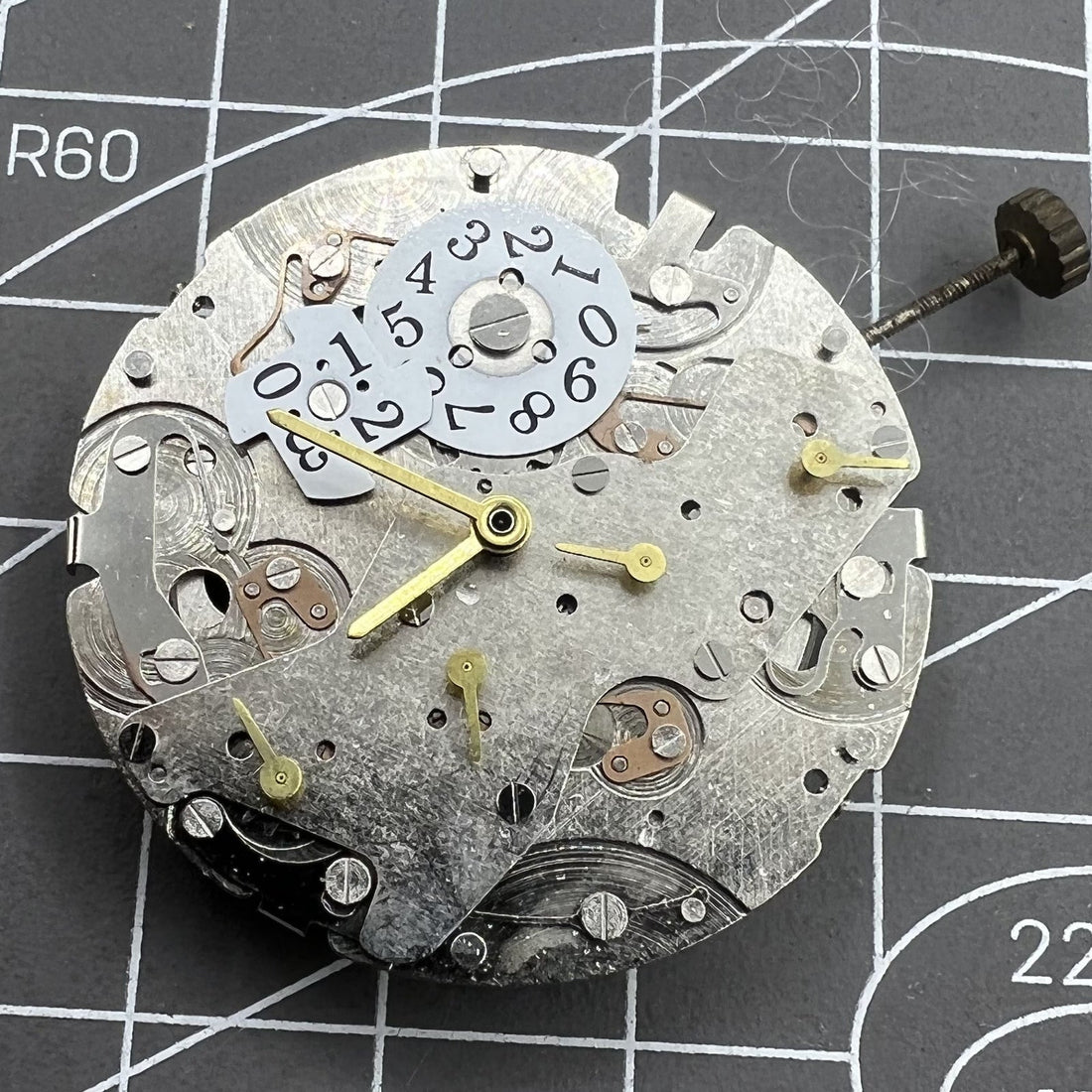 Shanghai R21 automatic mechanical watch movement, precision crafted in China for reliable timekeeping.