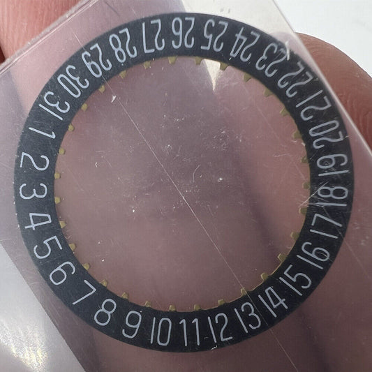 Black Date Disk Wheel for ETA2824-2 2892 watch movement, compatible with Generic Date@3/6 models