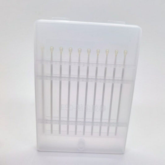 Set of 10 cleaning swabs for watch maintenance, adhesive dust removal rods.