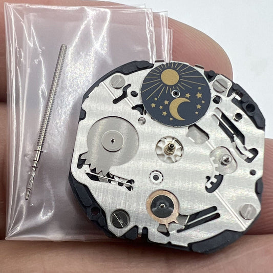 Hattori Epson VX3FE quartz watch movement, Japan made, precise timekeeping part for repair.