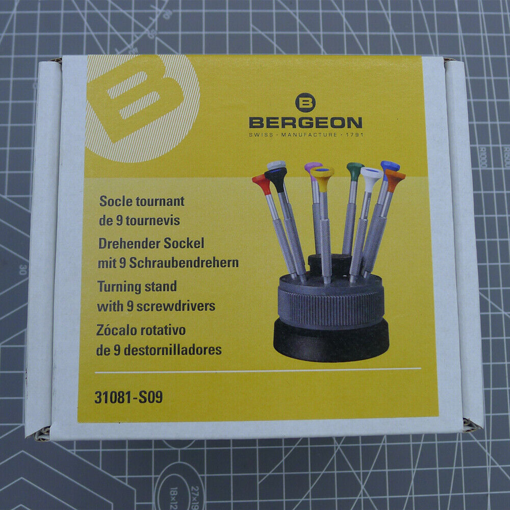 Bergeon 8899-S09 Watchmakers Antimagnetic Ergo Screwdriver Set of 9