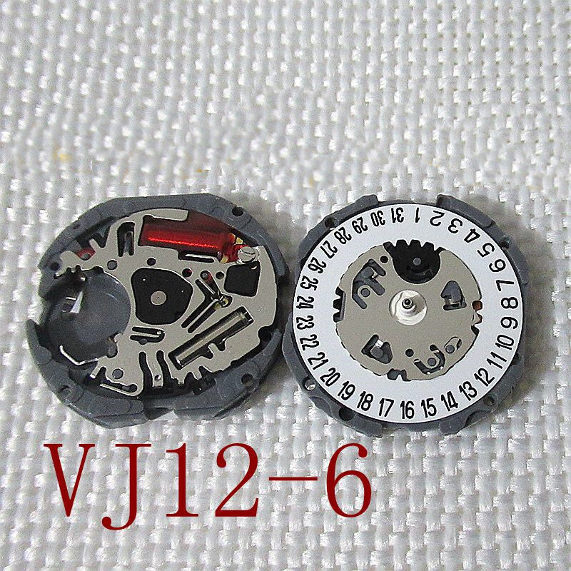 Hattori Epson TMI VJ12 quartz watch movement with date at 3 and 6 o?clock, Japan made