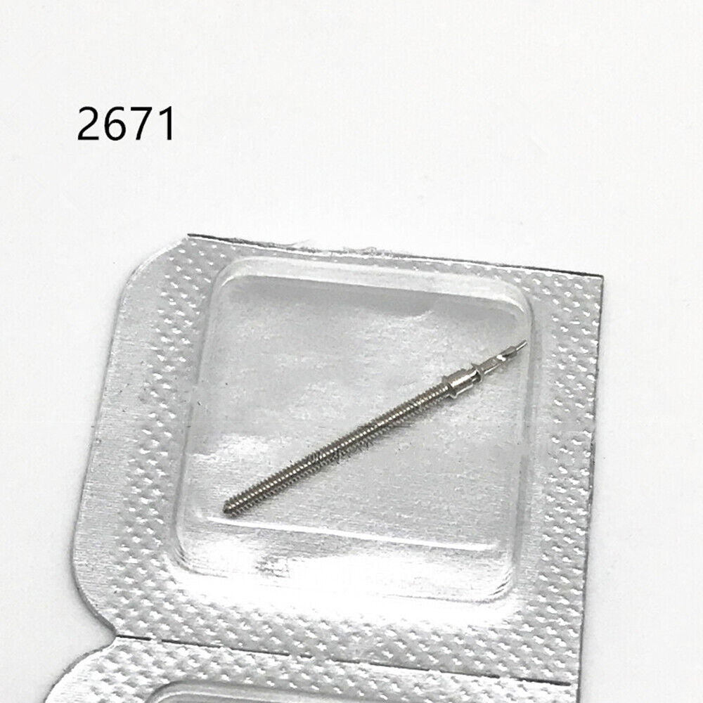 Set of 10 generic watch winding stems for ETA 2671 movement, compatible with various watch models.