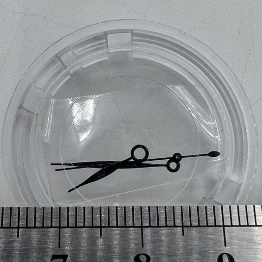 Black polished watch hands 10.5x16x16mm for Tissot 1853 T41 T006 movement, precise fit, sleek design