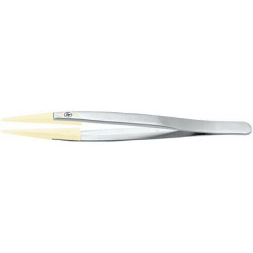 Bergeon 6571-DGR-2A precision watchmaker tweezers with replaced DGR 2A ends for delicate watch repairs.
