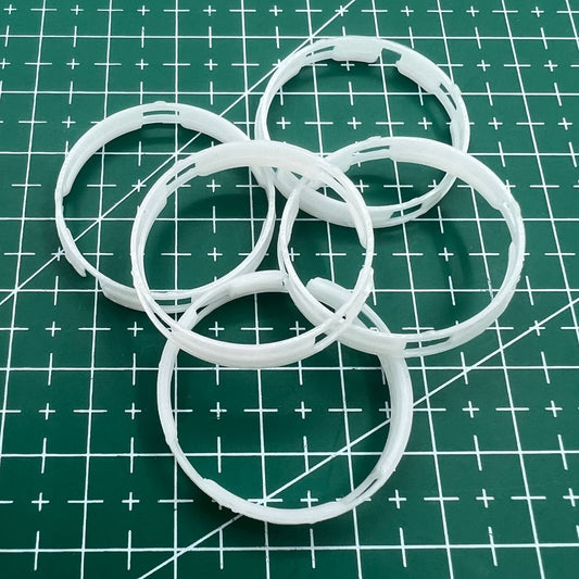 1. Set of 5 ETA 2824/2836/2846 watch movement spacer rings, 4.8mm cushion mount.  