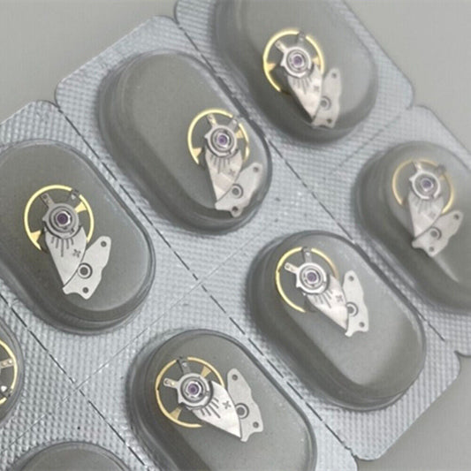 Sealed pack Japan-made watch balance wheel with splint for Miyota 9015 movement, precision component.