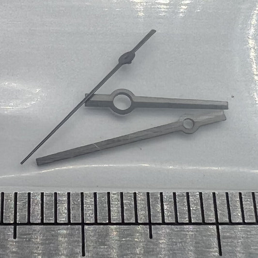 Black watch hands set for NH35A/NH36A movement, non-luminous, precise fit.