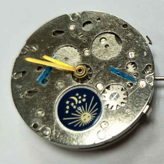 Shanghai Automatic Mechanical Watch RK5D-1 with 24H Moon Star Phase, precise timepiece for watch enthusiasts.