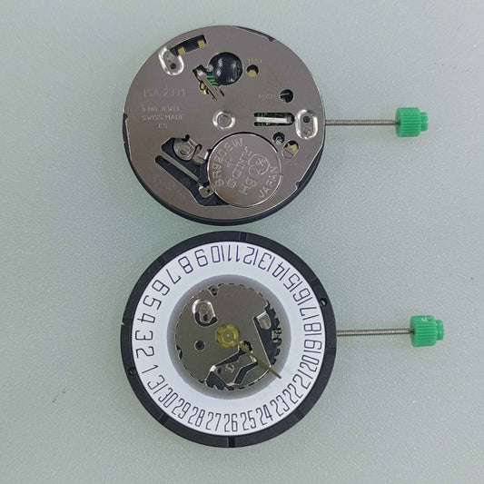 Watchmakers ISA 2331 watch with white dial, quartz movement, date display at 6 o'clock, elegant design