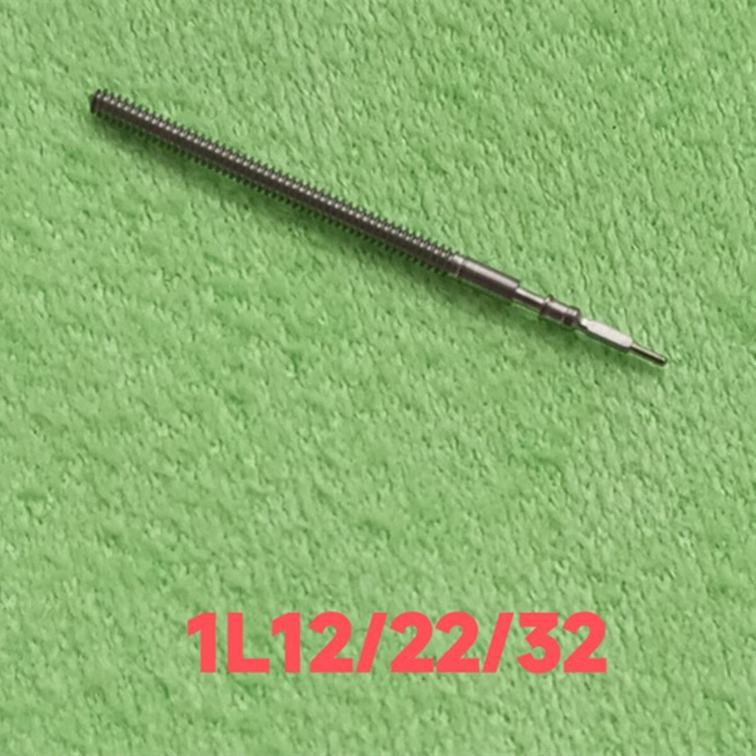 Watch winding stem spare part compatible with Miyota 1L12, 1L22, 1L32 movements for repairs.