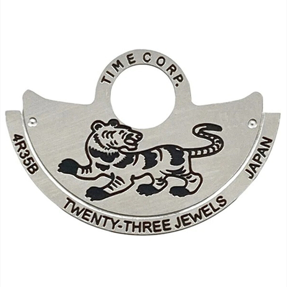 Tiger-themed China Zodiac silver rotor overlay for NH35 NH36 4R35 watch accessories.