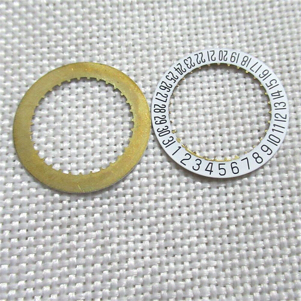 White date disc featuring date wheel for ETA 2824 movement, position at 6 o'clock, generic fit #23.