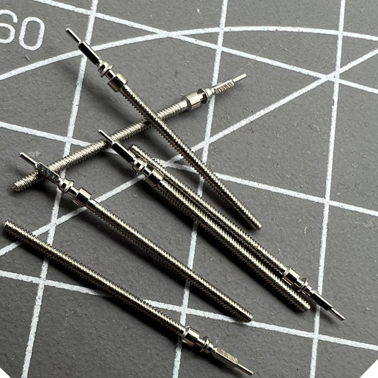 Watch winding stems for Miyota 6601 6T51 movement, precise replacement parts for watch repair.