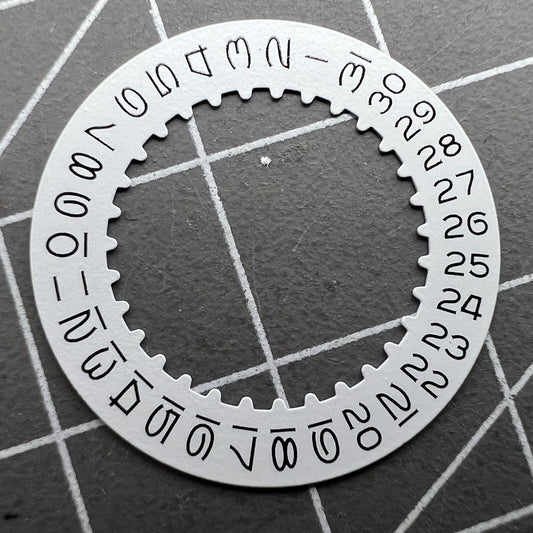 Vintage numeral font white date disk wheel for RLX 3135 watch movement, precise fit, high-quality accessory