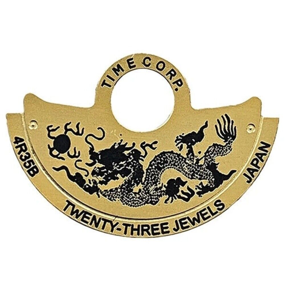 Dragon-themed golden rotor overlay for NH35 NH36 4R35, enhancing watch movement style by Dragon Brand.