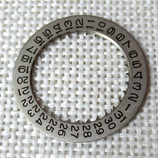 Silver black font date disk wheel for Orient 46941 46943 movement watch repair parts
