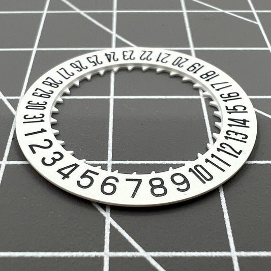 White date disk wheel for NH35 NH36 watch movements, date displayed at 6 o'clock, precision fit.