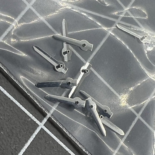 1. Set of 10 silver arrow-shaped small seconds hands for Miyota OS10 OS20 watch movements.  
