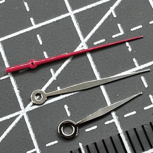 Set of 14mm silver trim watch hands, compatible with Miyota 2315 2035 2036 models, for precise timekeeping.