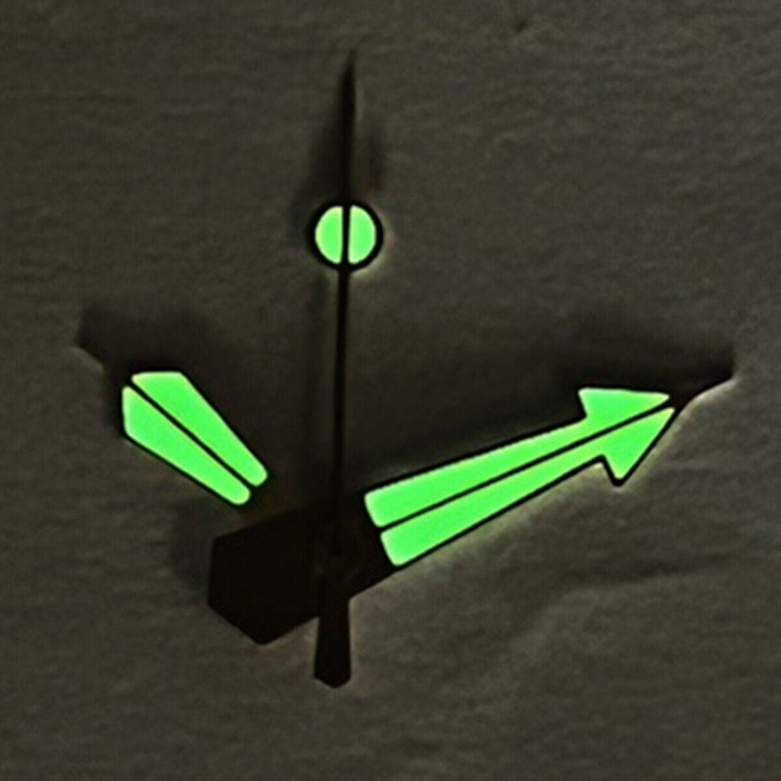 Rose golden luminous diving watch hands for SKX/SBBN, C3 green glow, compatible with NH35A/NH36 movements.
