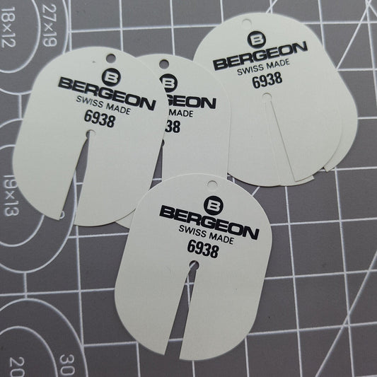 Pack of 5 Bergeon 6938 watch dial protectors for precise and safe watch servicing.